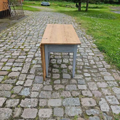 Antikt slagbord med 1 klap og malet understel - Image 2