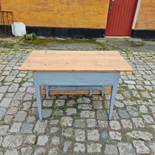 Antikt slagbord med 1 klap og malet understel - Image 3