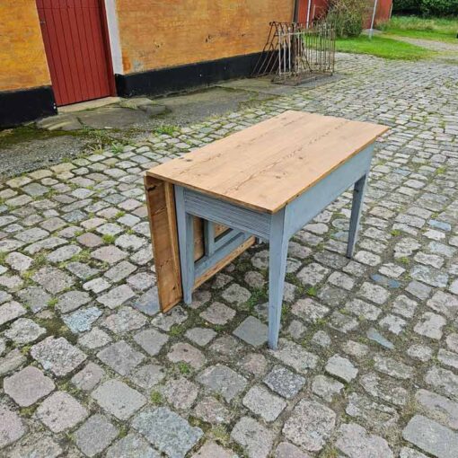 Antikt slagbord med 1 klap og malet understel - Image 4