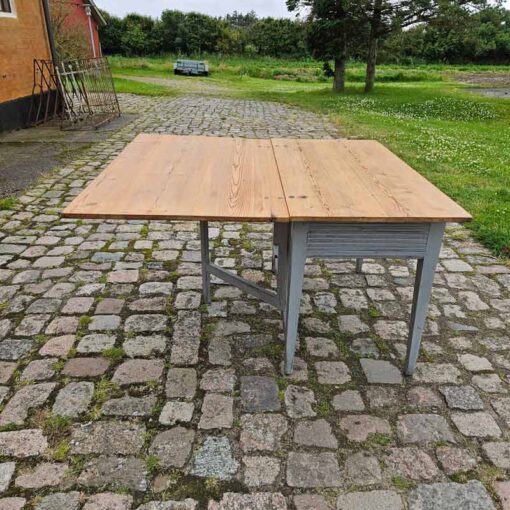 Antikt slagbord med 1 klap og malet understel - Image 5