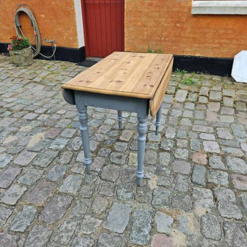 Antikt klapbord med gråt understel - Image 2
