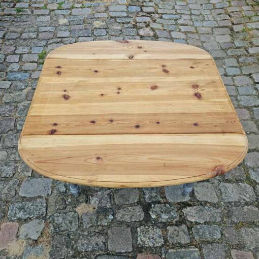 Antikt klapbord med gråt understel - Image 6