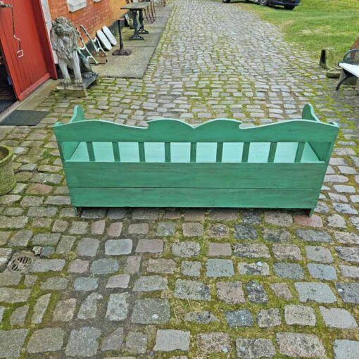 Grøn, antik slagbænk - Image 3