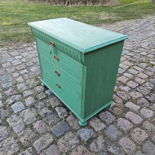 Grønmalet kommode med 4 skuffer - Image 2
