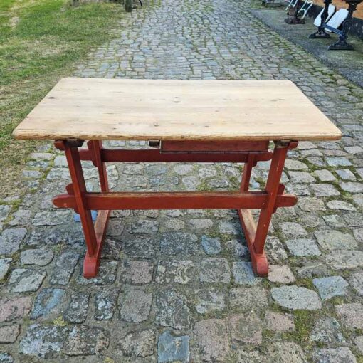 Køkkenbord med 1 skuffe og rødt understel - Image 4