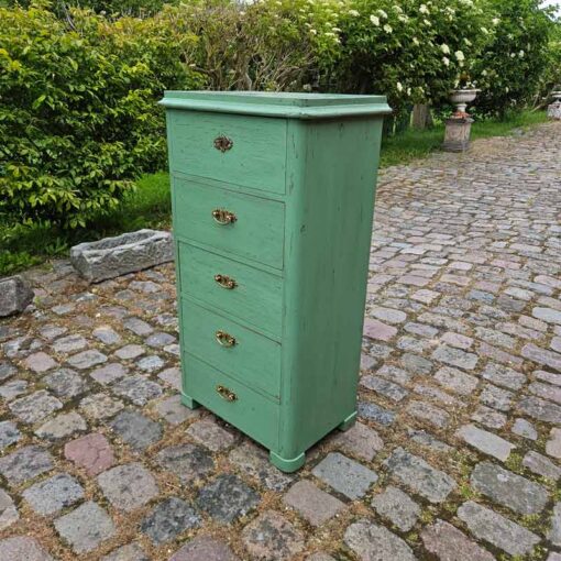 Smal, svensk kommode med 5 skuffer - Image 2